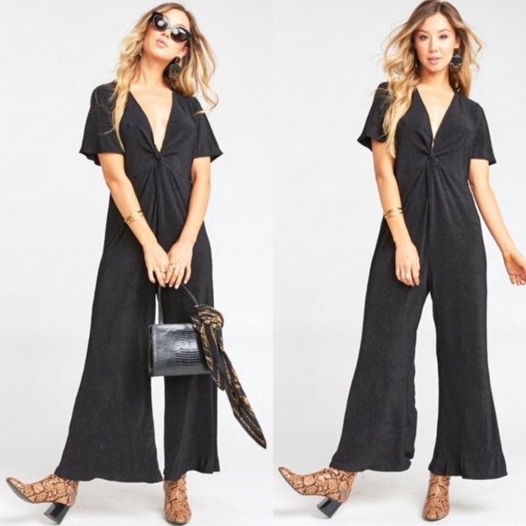NWT Show‎ Me Your Mumu Daniella Jumpsuit Black Size Small New With Tags Bohemian - Picture 1 of 15